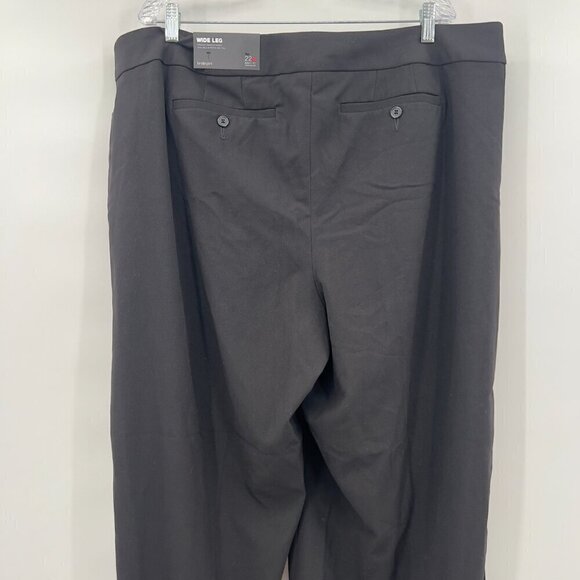 Lane Bryant Women's Plus Wide Leg Tall Black Pants NWT - Picture 4 of 6